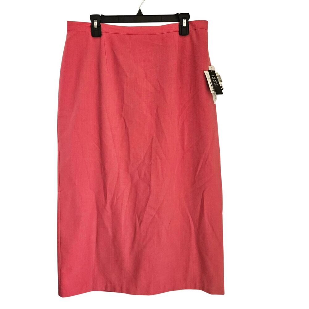 Sag Harbor Straight Pencil Skirt Womens 18 Coral Lined Back Slit Career NWT